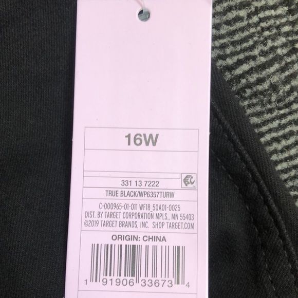 🔴 2 for $25 WILD FABLE Stretch Black Denim Seamed Mini Skirt size 16W - Picture 6 of 6